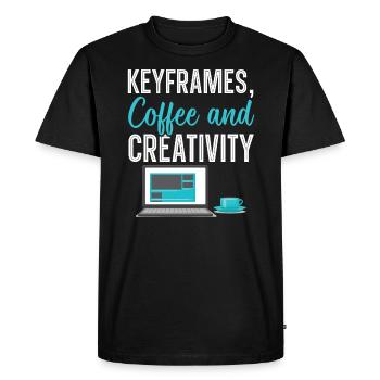 3d Animator Animate Key Frames Rendering Animation - T-shirt Premium bio Homme - noir - Devant - Nico (187cm)