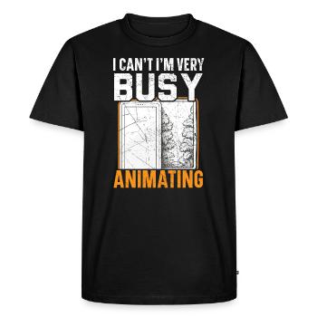 3d Animator Animate Key Frames Rendering Animation - T-shirt Premium bio Homme - noir - Devant - Nico (187cm)
