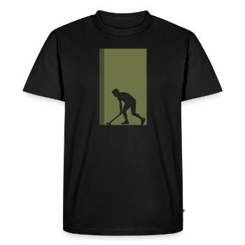 Hockey sur gazon Hockey sur gazon Balle de hockey - T-shirt Premium bio Homme - noir - Devant - Nico (187cm)