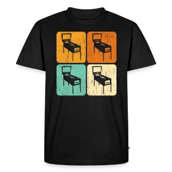 Pinball Machine Arcade Game Classic Video Game - Men's Premium Organic T-Shirt - black - Front - Nico (187cm)