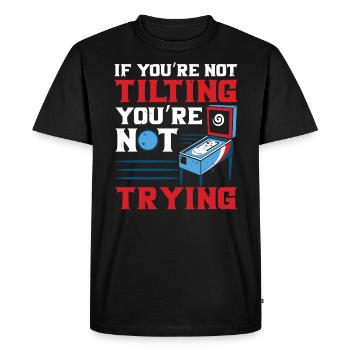 Pinball Machine Arcade Game Classic Video Game - Men's Premium Organic T-Shirt - black - Front - Nico (187cm)
