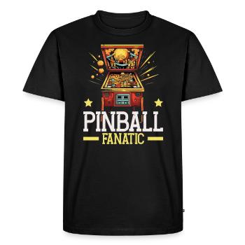 Pinball Machine Arcade Game Classic Video Game - Men's Premium Organic T-Shirt - black - Front - Nico (187cm)