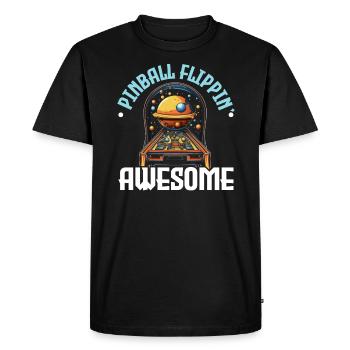 Pinball Machine Arcade Game Classic Video Game - Men's Premium Organic T-Shirt - black - Front - Nico (187cm)