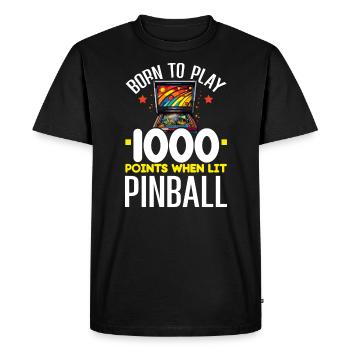 Pinball Machine Arcade Game Classic Video Game - Men's Premium Organic T-Shirt - black - Front - Nico (187cm)