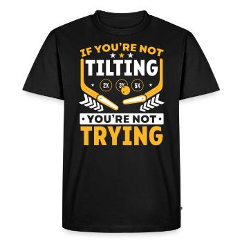 Pinball Machine Arcade Game Classic Video Game - Men's Premium Organic T-Shirt - black - Front - Nico (187cm)