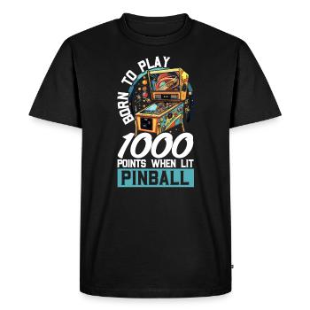 Pinball Machine Arcade Game Classic Video Game - Men's Premium Organic T-Shirt - black - Front - Nico (187cm)