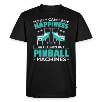 Pinball Machine Arcade Game Classic Video Game - Men's Premium Organic T-Shirt - black - Front - Nico (187cm)