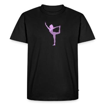 Yoga Mantra Yin Sun Salutation - Men's Premium Organic T-Shirt - black - Front - Nico (187cm)