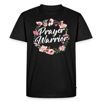 Citations chrétiennes Christianisme croyant chrétien - T-shirt Premium bio Homme - noir - Devant - Nico (187cm)