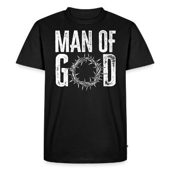 Citations chrétiennes Christianisme croyant chrétien - T-shirt Premium bio Homme - noir - Devant - Nico (187cm)