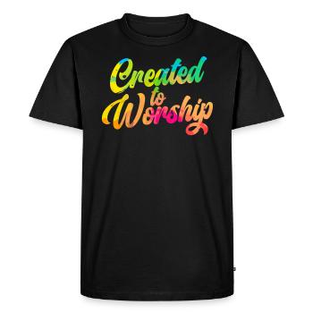 Citations chrétiennes Christianisme croyant chrétien - T-shirt Premium bio Homme - noir - Devant - Nico (187cm)