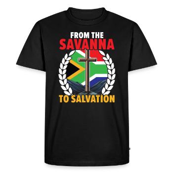 African Christian Afro American Black Christianity - Men's Premium Organic T-Shirt - black - Front - Nico (187cm)