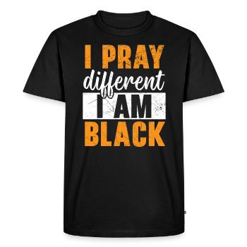 Christianisme afro-américain afro-américain Noir - T-shirt Premium bio Homme - noir - Devant - Nico (187cm)