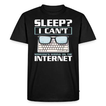 Relecture Travail d’orthographe Grammaire Relecteur - T-shirt Premium bio Homme - noir - Devant - Nico (187cm)