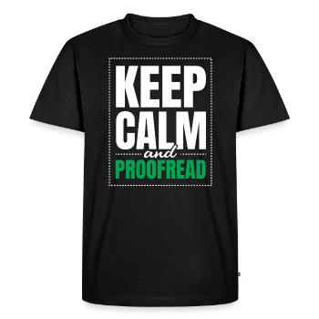 Proofreading Job Spelling Grammar Proofreader - Men's Premium Organic T-Shirt - black - Front - Nico (187cm)