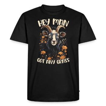 Goat Lover Kid Ranch Wool Farm Animal Farming - T-shirt Premium bio Homme - noir - Devant - Nico (187cm)
