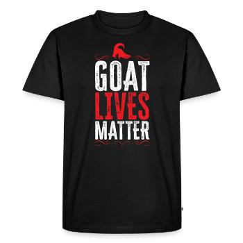 Goat Lover Kid Ranch Wool Farm Animal Farming - T-shirt Premium bio Homme - noir - Devant - Nico (187cm)