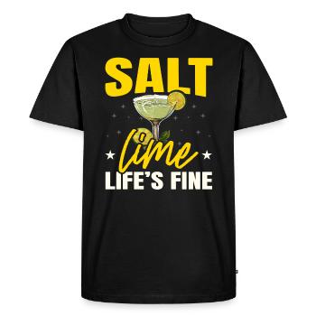 Margarita Lover Alcohol Drinker Mexican Cocktail - Men's Premium Organic T-Shirt - black - Front - Nico (187cm)