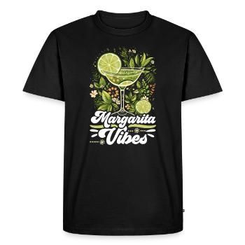 Margarita Lover Alcohol Drinker Mexican Cocktail - Men's Premium Organic T-Shirt - black - Front - Nico (187cm)