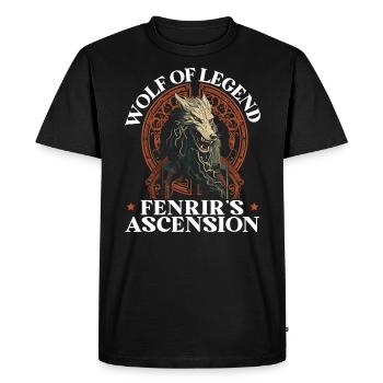 Fenrir Wolf Viking Normer Norsemen Odins Wolf - T-shirt Premium bio Homme - noir - Devant - Nico (187cm)