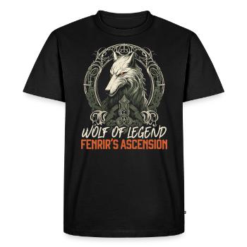Fenrir Loup Viking Nordique Norsemen Odins Loup - T-shirt Premium bio Homme - noir - Devant - Nico (187cm)