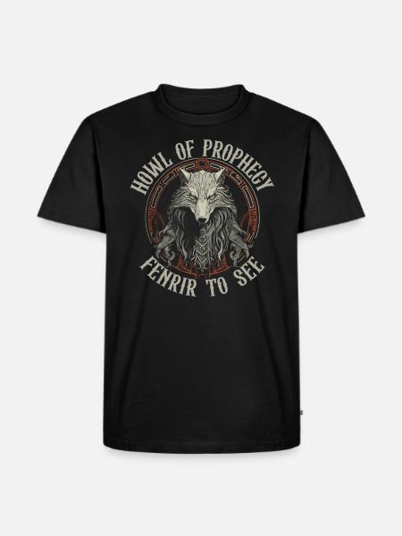 Fenrir Ulv Viking Nordboere Odins Ulv - Herre Premium økologisk T-shirt - sort