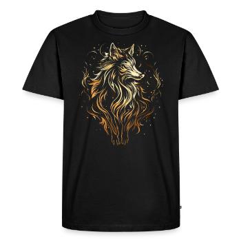 Fenrir Wolf Viking Normer Norsemen Odins Wolf - T-shirt Premium bio Homme - noir - Devant - Nico (187cm)