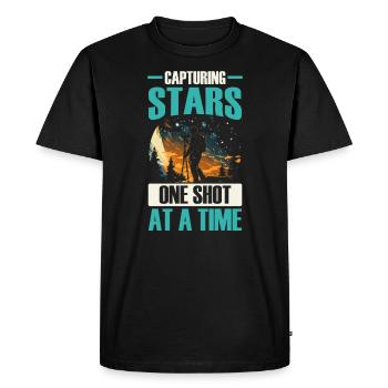 Astrophotographie Appareil photo Astronomie astronomique - T-shirt Premium bio Homme - noir - Devant - Nico (187cm)