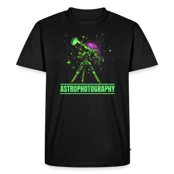 Astrophotography Camera Astronomical Astronomy - Men's Premium Organic T-Shirt - black - Front - Nico (187cm)
