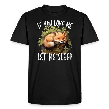 Renard endormi Sleepyhead Sieste Sommeil Amoureux du renard - T-shirt Premium bio Homme - noir - Devant - Nico (187cm)