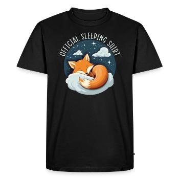 Renard endormi Sleepyhead Sieste Sommeil Amoureux du renard - T-shirt Premium bio Homme - noir - Devant - Nico (187cm)