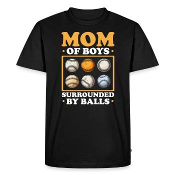 Boy Mom Best Mommy Ever Motherhood Fête des mères - T-shirt Premium bio Homme - noir - Devant - Nico (187cm)
