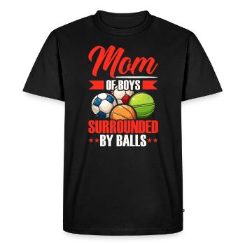 Boy Mom Best Mommy Ever Motherhood Fête des mères - T-shirt Premium bio Homme - noir - Devant - Nico (187cm)
