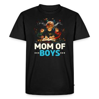Boy Mom Best Mommy Ever Motherhood Fête des mères - T-shirt Premium bio Homme - noir - Devant - Nico (187cm)
