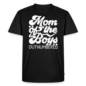 Boy Mom Best Mommy Ever Motherhood Fête des mères - T-shirt Premium bio Homme - noir - Devant - Nico (187cm)