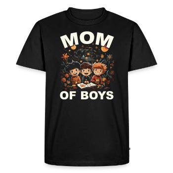 Boy Mom Best Mommy Ever Motherhood Fête des mères - T-shirt Premium bio Homme - noir - Devant - Nico (187cm)