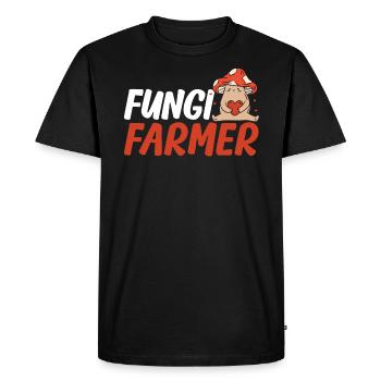 Mushroom Foraging Mycology Fungi Morel Hunting - Men's Premium Organic T-Shirt - black - Front - Nico (187cm)