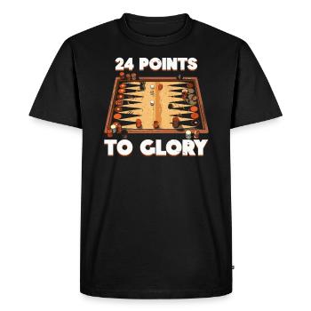 Jeu de stratégie de société de backgammon jeu de dés - T-shirt Premium bio Homme - noir - Devant - Nico (187cm)