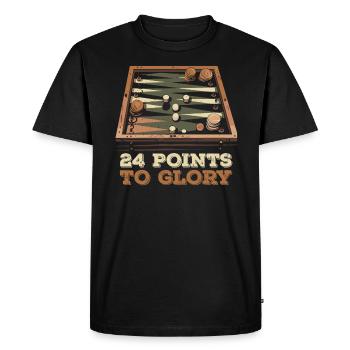Jeu de stratégie de société de backgammon jeu de dés - T-shirt Premium bio Homme - noir - Devant - Nico (187cm)