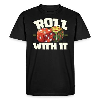 Backgammon Player Strategy Board Game Dice Game - Men's Premium Organic T-Shirt - black - Front - Nico (187cm)