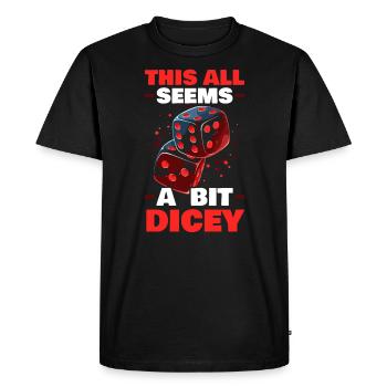 Backgammon Player Strategy Board Game Dice Game - Men's Premium Organic T-Shirt - black - Front - Nico (187cm)