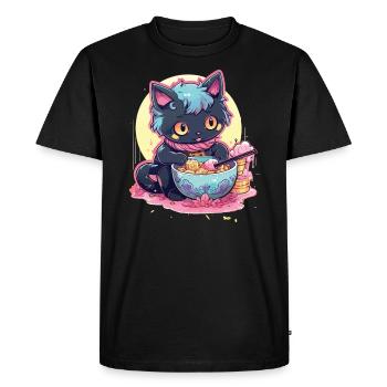Pastel Goth Lover Kawaii Emo Soft Grunge Aesthetic - Men's Premium Organic T-Shirt - black - Front - Nico (187cm)