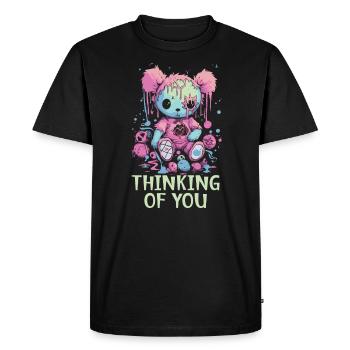 Pastel Goth Lover Kawaii Emo Soft Grunge Esthétique - T-shirt Premium bio Homme - noir - Devant - Nico (187cm)