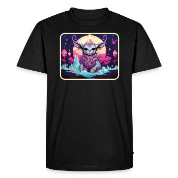 Pastel Goth Lover Emo Soft Grunge Llama Esthétique - T-shirt Premium bio Homme - noir - Devant - Nico (187cm)