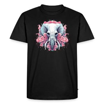 Pastel Goth Lover Soft Grunge Elephant Aesthetic - Men's Premium Organic T-Shirt - black - Front - Nico (187cm)