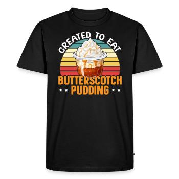 Butterscotch Sweet Caramel Food Foodie Butter - Men's Premium Organic T-Shirt - black - Front - Nico (187cm)