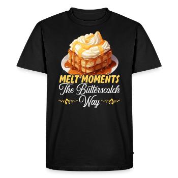 Butterscotch Sweet Caramel Food Foodie Butter - Men's Premium Organic T-Shirt - black - Front - Nico (187cm)