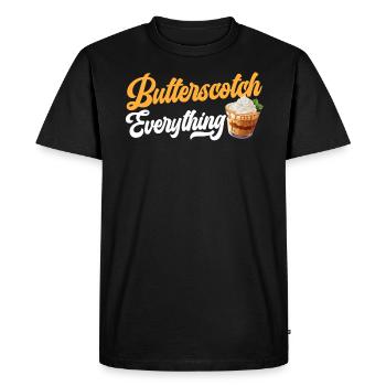 Butterscotch Sweet Caramel Food Foodie Butter - Men's Premium Organic T-Shirt - black - Front - Nico (187cm)