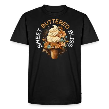 Butterscotch Sweet Caramel Food Foodie Butter - Men's Premium Organic T-Shirt - black - Front - Nico (187cm)