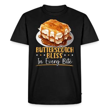 Butterscotch Sweet Caramel Food Foodie Butter - Men's Premium Organic T-Shirt - black - Front - Nico (187cm)